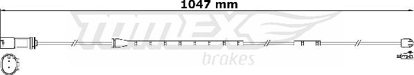 TOMEX brakes TX 31-21 - Сигнализатор, износ тормозных колодок autospares.lv