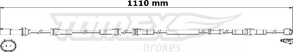 TOMEX brakes TX 31-27 - Сигнализатор, износ тормозных колодок autospares.lv