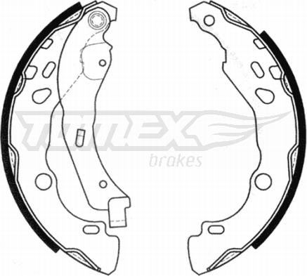 TOMEX brakes TX 20-99 - Комплект тормозных колодок, барабанные autospares.lv