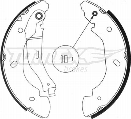 TOMEX brakes TX 20-94 - Комплект тормозных колодок, барабанные autospares.lv