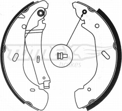 TOMEX brakes TX 20-95 - Комплект тормозных колодок, барабанные autospares.lv