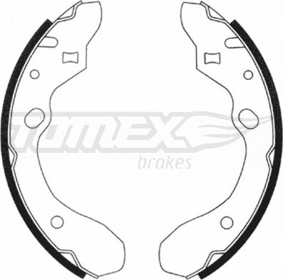 TOMEX brakes TX 20-91 - Комплект тормозных колодок, барабанные autospares.lv