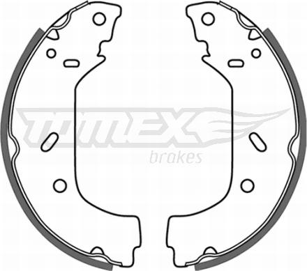 TOMEX brakes TX 20-98 - Комплект тормозных колодок, барабанные autospares.lv