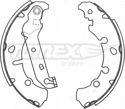 TOMEX brakes TX 20-93 - Комплект тормозных колодок, барабанные autospares.lv