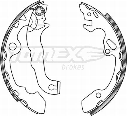 TOMEX brakes TX 20-92 - Комплект тормозных колодок, барабанные autospares.lv