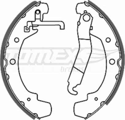 TOMEX brakes TX 20-49 - Комплект тормозных колодок, барабанные autospares.lv