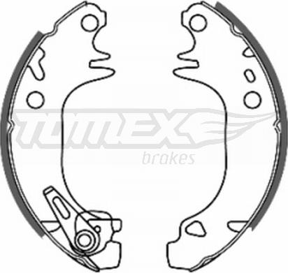 TOMEX brakes TX 20-44 - Комплект тормозных колодок, барабанные autospares.lv