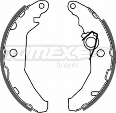 TOMEX brakes TX 20-46 - Комплект тормозных колодок, барабанные autospares.lv