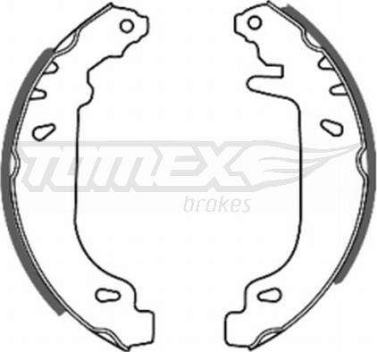 TOMEX brakes TX 20-41 - Комплект тормозных колодок, барабанные autospares.lv