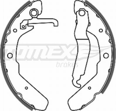 TOMEX brakes TX 20-48 - Комплект тормозных колодок, барабанные autospares.lv