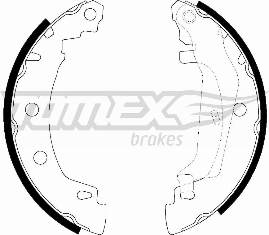 TOMEX brakes TX 20-43 - Комплект тормозных колодок, барабанные autospares.lv