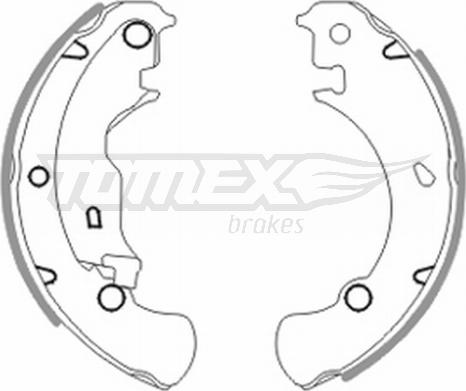 TOMEX brakes TX 20-42 - Комплект тормозных колодок, барабанные autospares.lv