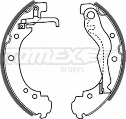 TOMEX brakes TX 20-47 - Комплект тормозных колодок, барабанные autospares.lv