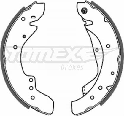 TOMEX brakes TX 20-59 - Комплект тормозных колодок, барабанные autospares.lv