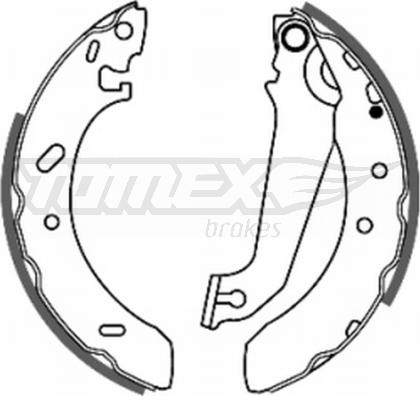 TOMEX brakes TX 20-54 - Комплект тормозных колодок, барабанные autospares.lv