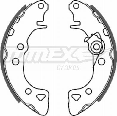 TOMEX brakes TX 20-55 - Комплект тормозных колодок, барабанные autospares.lv