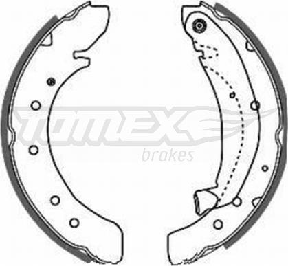 TOMEX brakes TX 20-50 - Комплект тормозных колодок, барабанные autospares.lv