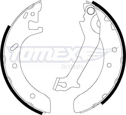 TOMEX brakes TX 20-51 - Комплект тормозных колодок, барабанные autospares.lv