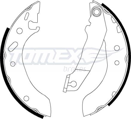 TOMEX brakes TX 20-53 - Комплект тормозных колодок, барабанные autospares.lv