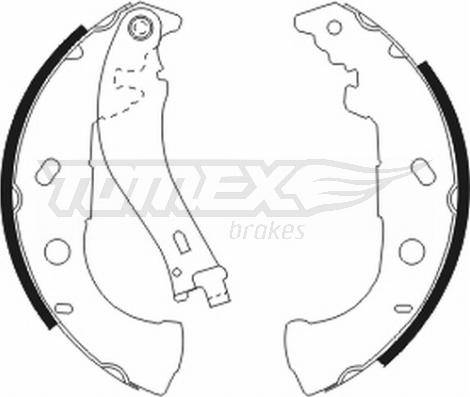 TOMEX brakes TX 20-52 - Комплект тормозных колодок, барабанные autospares.lv