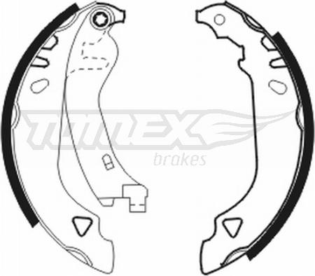 TOMEX brakes TX 20-64 - Комплект тормозных колодок, барабанные autospares.lv