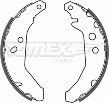 TOMEX brakes TX 20-66 - Комплект тормозных колодок, барабанные autospares.lv