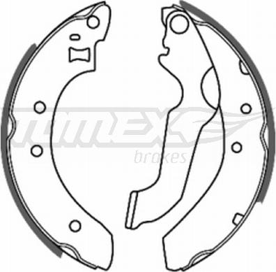 TOMEX brakes TX 20-61 - Комплект тормозных колодок, барабанные autospares.lv