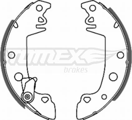 TOMEX brakes TX 20-68 - Комплект тормозных колодок, барабанные autospares.lv