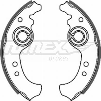 TOMEX brakes TX 20-01 - Комплект тормозных колодок, барабанные autospares.lv