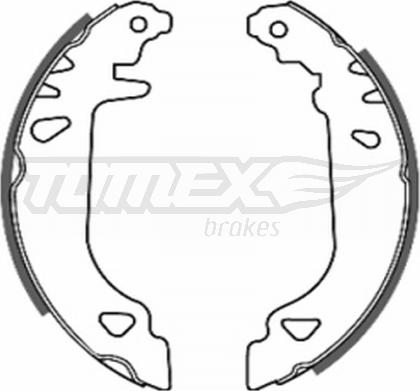 TOMEX brakes TX 20-19 - Комплект тормозных колодок, барабанные autospares.lv