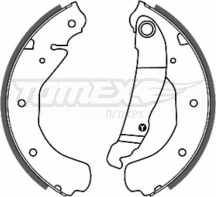 TOMEX brakes TX 20-16 - Комплект тормозных колодок, барабанные autospares.lv