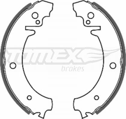 TOMEX brakes TX 20-11 - Комплект тормозных колодок, барабанные autospares.lv