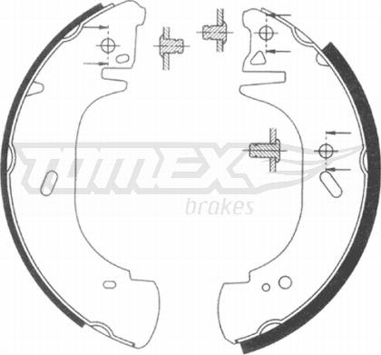 TOMEX brakes TX 20-89 - Комплект тормозных колодок, барабанные autospares.lv