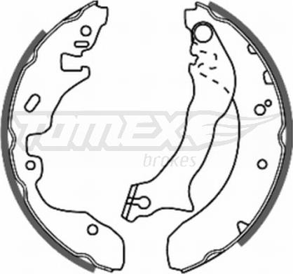 TOMEX brakes TX 20-84 - Комплект тормозных колодок, барабанные autospares.lv