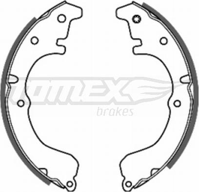 TOMEX brakes TX 20-39 - Комплект тормозных колодок, барабанные autospares.lv