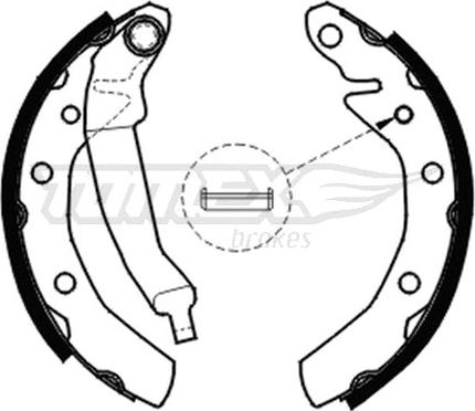 TOMEX brakes TX 20-30 - Комплект тормозных колодок, барабанные autospares.lv