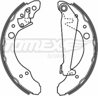 TOMEX brakes TX 20-24 - Комплект тормозных колодок, барабанные autospares.lv