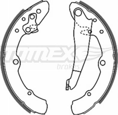 TOMEX brakes TX 20-25 - Комплект тормозных колодок, барабанные autospares.lv