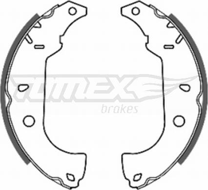 TOMEX brakes TX 20-26 - Комплект тормозных колодок, барабанные autospares.lv