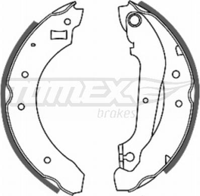 TOMEX brakes TX 20-21 - Комплект тормозных колодок, барабанные autospares.lv