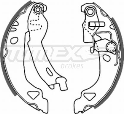 TOMEX brakes TX 20-28 - Комплект тормозных колодок, барабанные autospares.lv