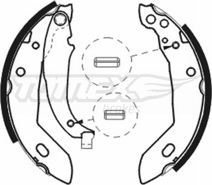 TOMEX brakes TX 20-74 - Комплект тормозных колодок, барабанные autospares.lv