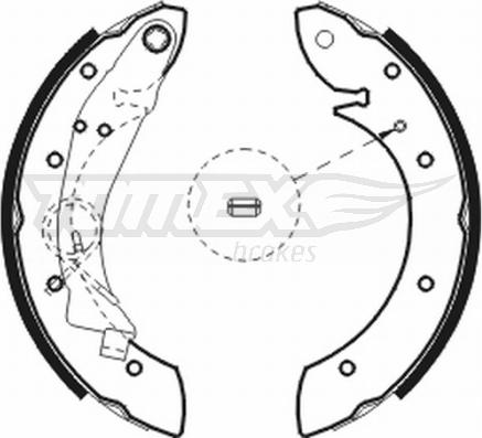 TOMEX brakes TX 20-75 - Комплект тормозных колодок, барабанные autospares.lv