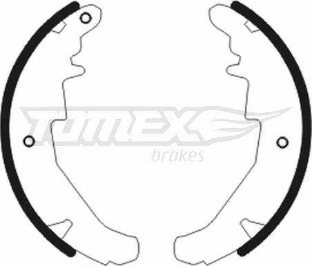 TOMEX brakes TX 20-76 - Комплект тормозных колодок, барабанные autospares.lv