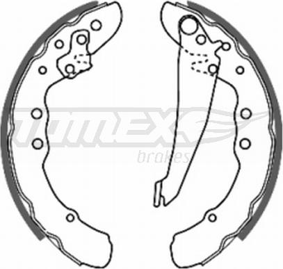 TOMEX brakes TX 20-70 - Комплект тормозных колодок, барабанные autospares.lv