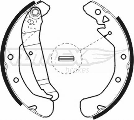 TOMEX brakes TX 20-78 - Комплект тормозных колодок, барабанные autospares.lv