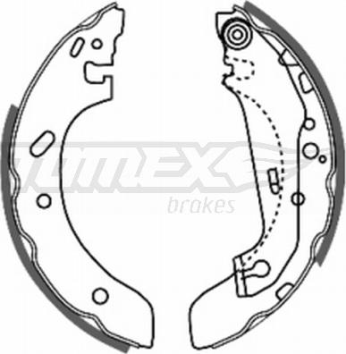 TOMEX brakes TX 20-73 - Комплект тормозных колодок, барабанные autospares.lv