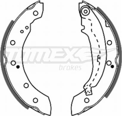 TOMEX brakes TX 20-72 - Комплект тормозных колодок, барабанные autospares.lv