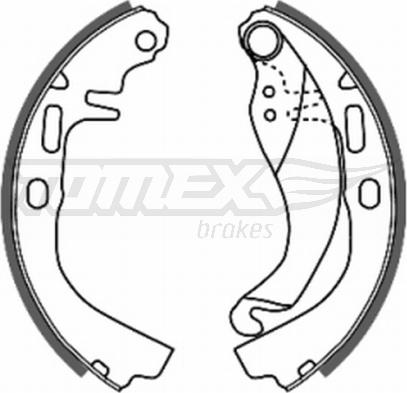 TOMEX brakes TX 20-77 - Комплект тормозных колодок, барабанные autospares.lv