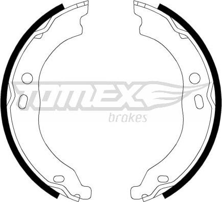 TOMEX brakes TX 21-99 - Комплект тормозных колодок, барабанные autospares.lv